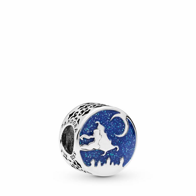 Pandora Disney Magic Carpet Ride Charm Ireland - Sterling Silver/Enamel/Blue - 765124QUP